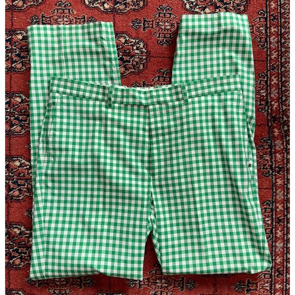 Ralph Lauren RLX Men's Green Gingham 35/32 Cotton/Polyester Golf Pants - Picture 1 of 7